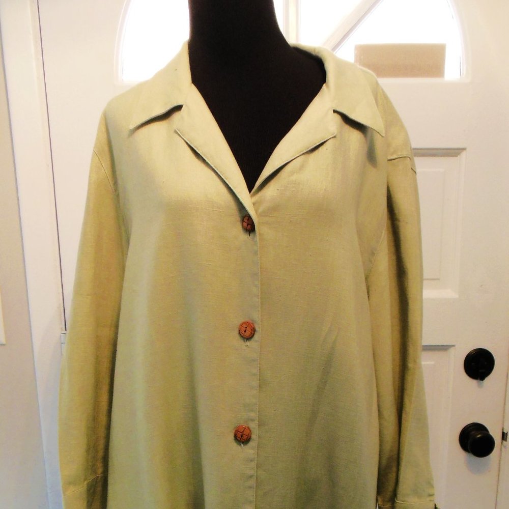 Plaza South Mint Green Long Jacket